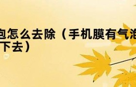 手机膜有气泡怎么去除视频（手机膜有气泡怎么去除）