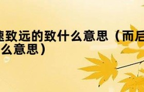 而后的意思是什么意思 而后行是什么意思