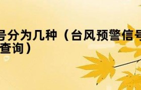 台风预警信号分为几级 台风预警信号分几种啊