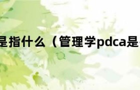 pdca管理又称为 pdcas是什么意思管理