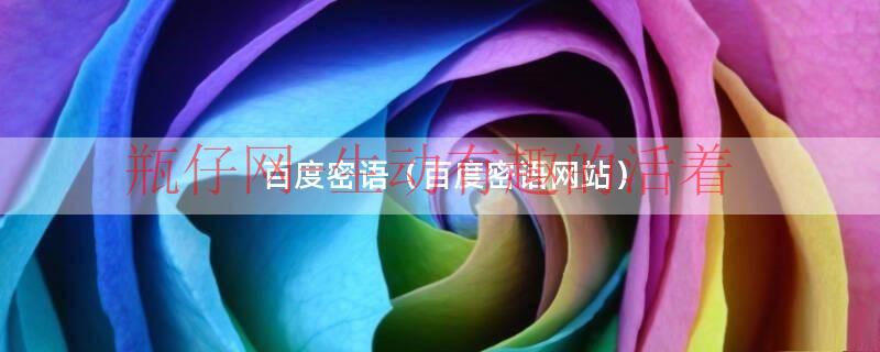 百度密语（百度密语网站）
