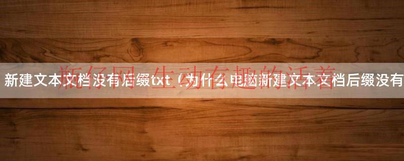 新建文本文档没有后缀txt（为什么电脑新建文本文档后缀没有txt）