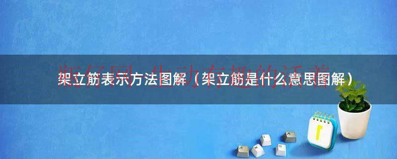 架立筋表示方法图解（架立筋是什么意思图解）