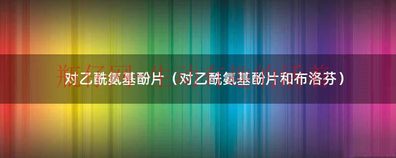 对乙酰氨基酚片（对乙酰氨基酚片和布洛芬）