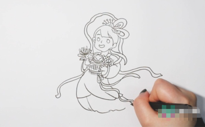 嫦娥的衣服怎么画（嫦娥简笔画）