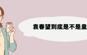 袁春望到底是不是皇子？