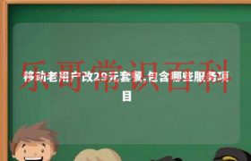 移动29套餐怎么申请降9元套餐 移动29套餐怎么算的缩略图
