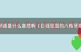 日本话八格是什么意思（日语《八格牙路》什么意思）缩略图