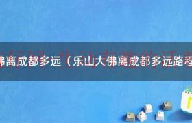 乐山大佛至成都多少公里（乐山大佛到成都距离）缩略图