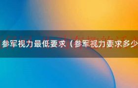 参军视力最低标准是多少（参军视力最低要求是多少）缩略图