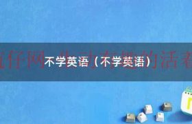 成年人不学英语（学英语不能只学英语）缩略图