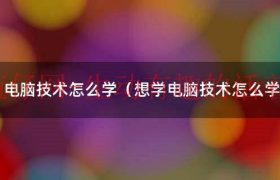 电脑技术从哪里学起（电脑知识怎么学得快）缩略图