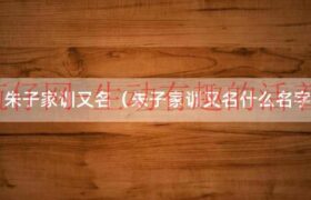 朱子家训讲的主要内容简写（朱子家训内容简介）缩略图