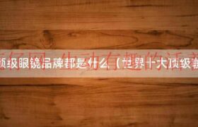 世界名牌眼镜有哪些品牌（世界名牌眼镜）缩略图