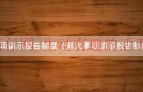 重大事项请示报告制度全文（重大事项请示报告制度有哪些）缩略图