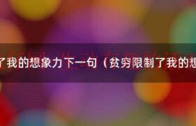 贫穷限制我的自由（贫穷限制我的想象力的下一句）缩略图