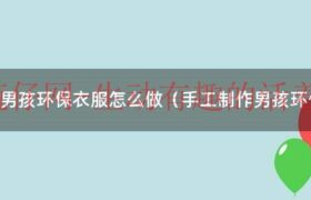 环保手工衣服制作 简单（环保手工衣服制作男孩教程）缩略图