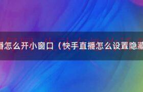 快手直播怎么显示位置（快手直播怎么显示小窗口）缩略图