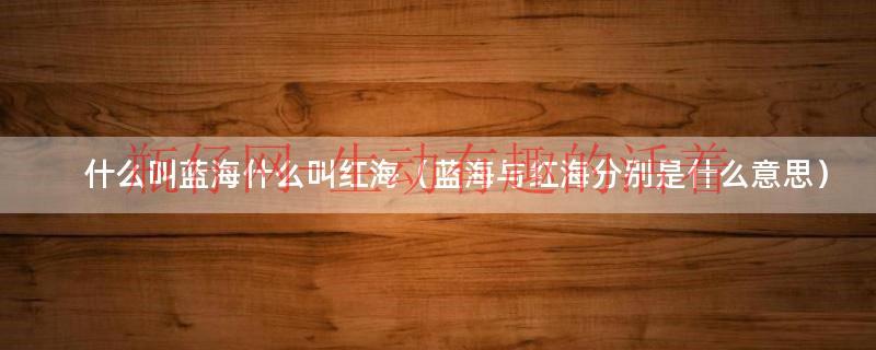 蓝海与红海的概念和相关信息（蓝海红海分别指代什么）