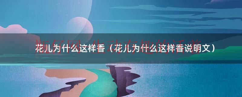 花儿为什么爱笑（花儿为什么这样红是不是说明文）
