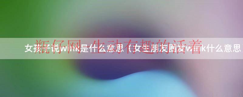 女生发wink什么意思中文翻译（女孩子发这wink是什么意思）