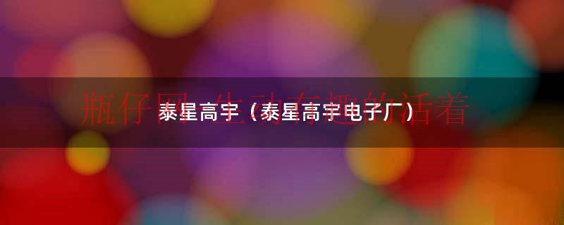 泰星高宇（泰星高宇电子厂）