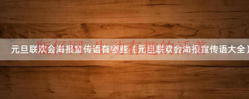 元旦联欢会策划书（元旦联欢会海报的宣传语100字）