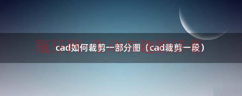 cad里面如何裁剪（cad怎么裁剪部分区域）