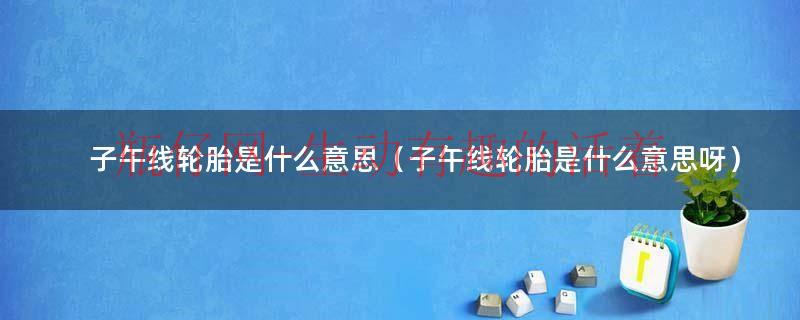 子午线轮胎百度百科（子午线轮胎百度百科）