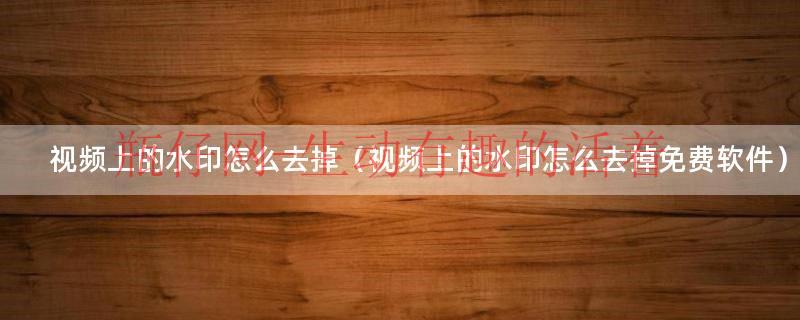 怎么去掉视频上的字?（怎么去掉视频上的水印教程）