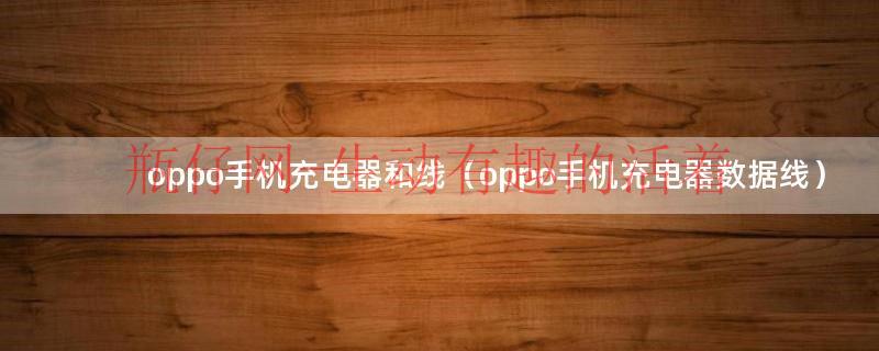 oppo充电器上没有oppo的logo（oppo充电器线是什么样的）
