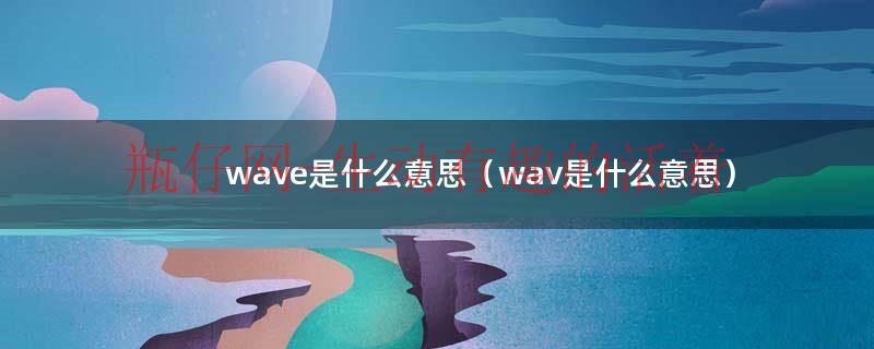 wave是什么意思备注（wave是什么意思怎么读音）