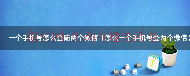 一个手机号可以注册几个支付宝（一个手机号怎么登录两手机微信）