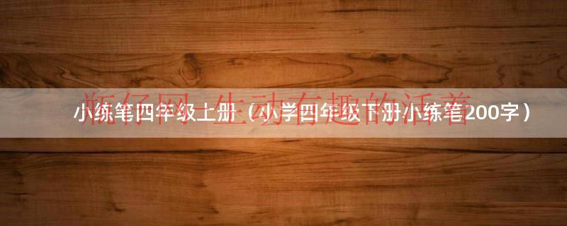 四年级上册小练笔至少两百字（四年级上小练笔100字）