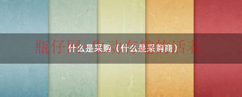 商务中是用采购商还是采购方（采购商是什么）