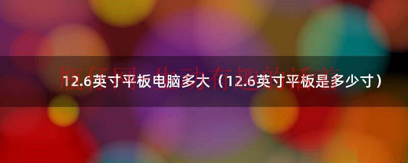 12.6英寸平板尺寸（12.6寸平板电脑有多大）